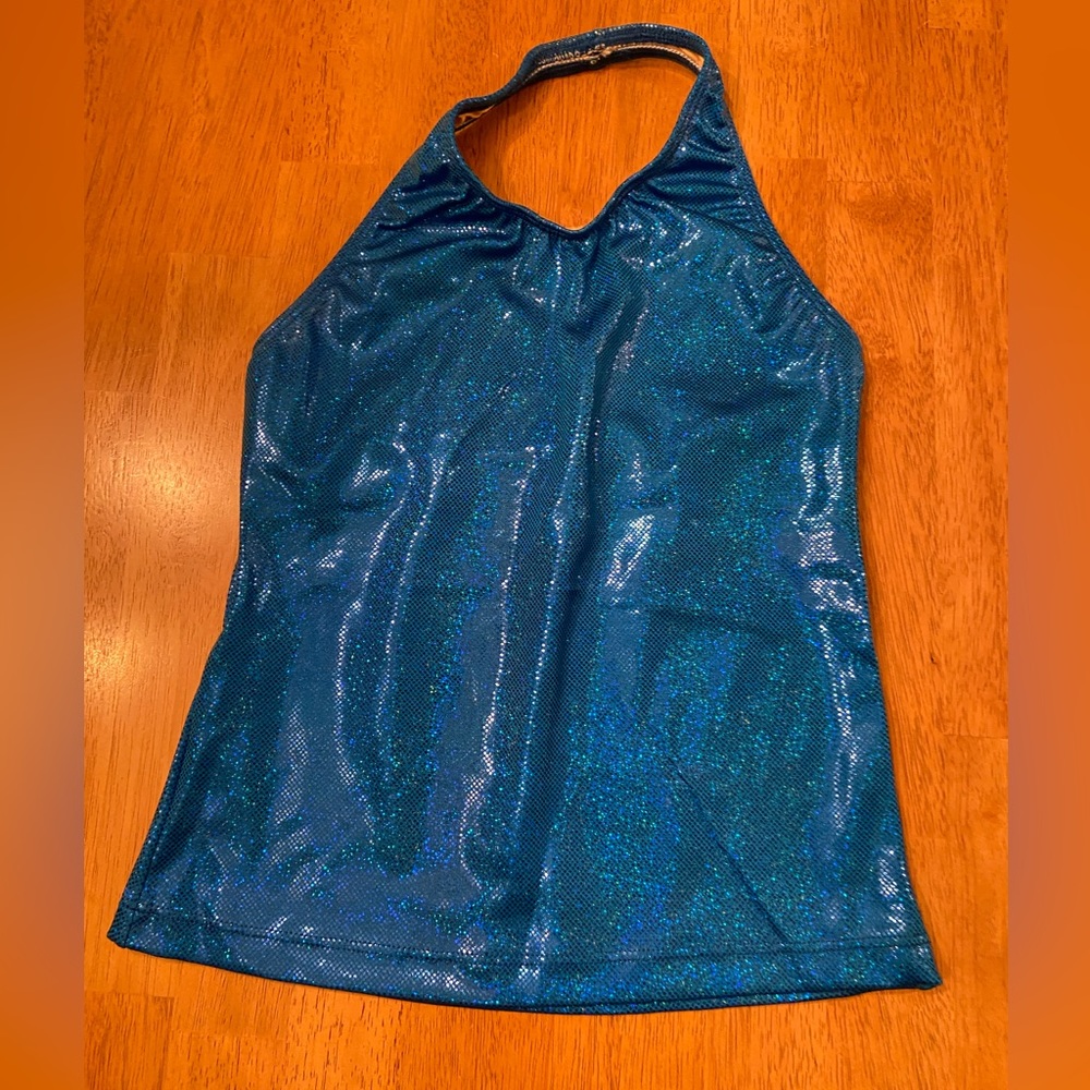 Motionwear Large Blue Shimmering Party/Activewear Top